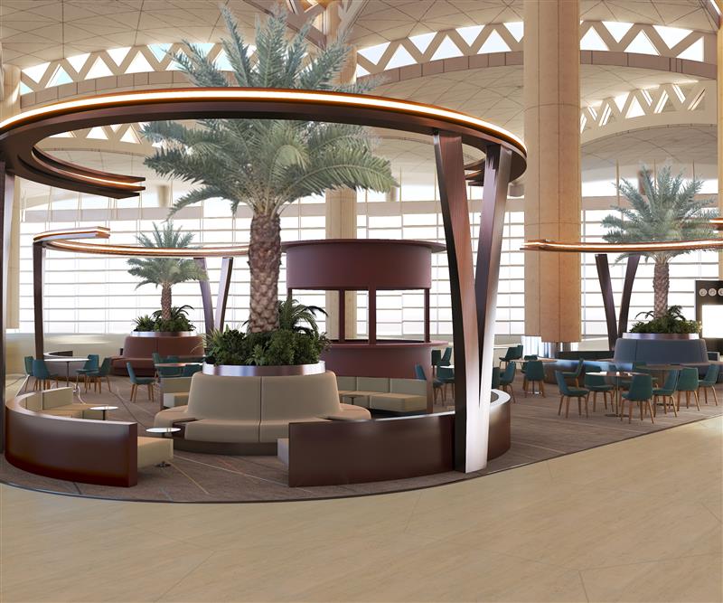 Riyadh International Airport seating area